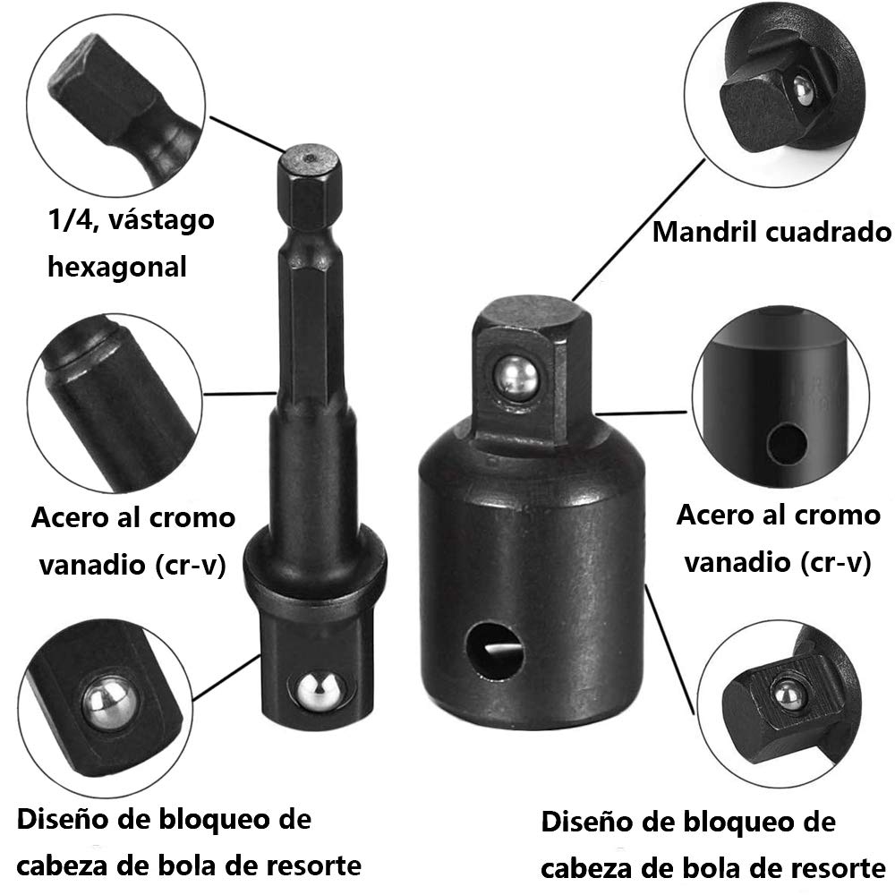 Set 12 Adattatori Esagonali Per Trapano - Convertitore Per Chiavi A Bussola | Acciaio CR-V | Per Avvitatore - Foto 6