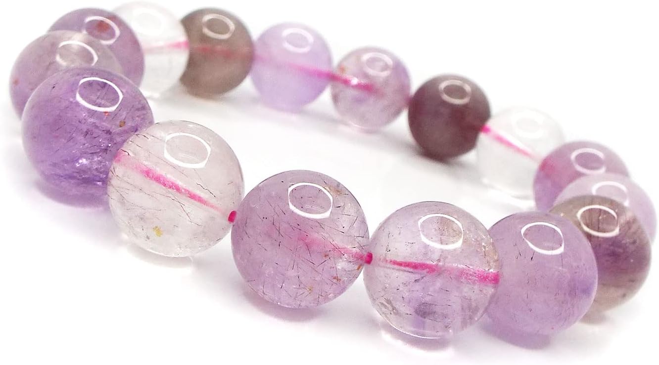 ブラジル産 天然石 スーパーセブン ブレスレット 約13mm