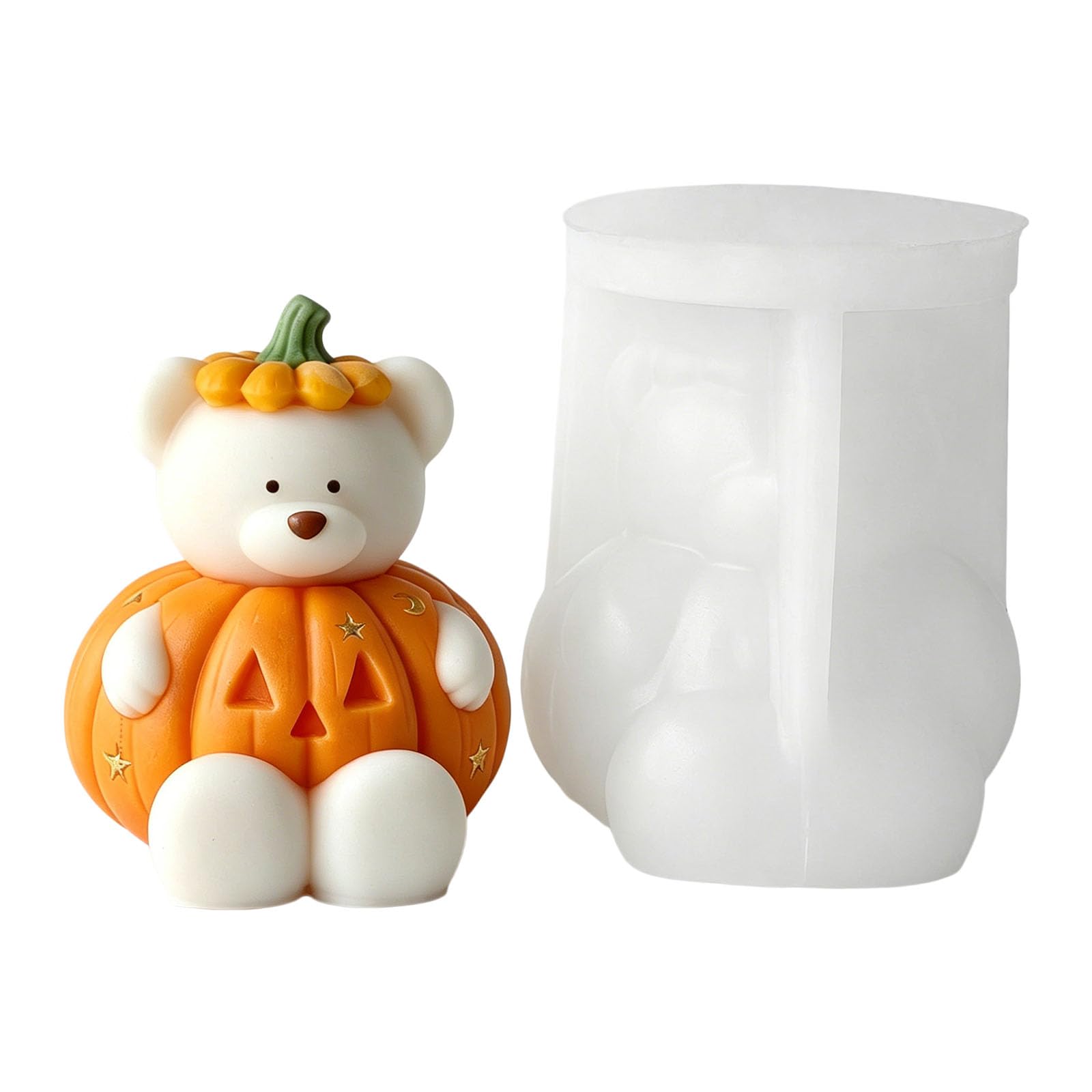 our fave Pumpkin Bear Silicone Molds for Soap Gypsum Figurine Halloween Silicone Gift Making Cast