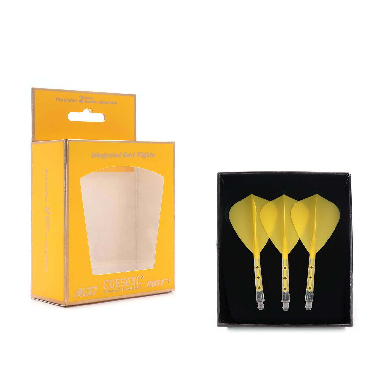 CUESOUL ROST T19 Integrated Dart Shaft and Flight Kite Shape,Set of 3