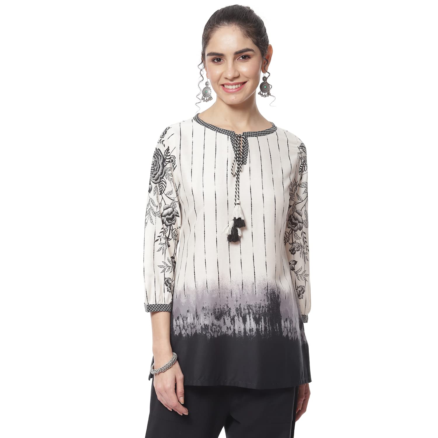 rangriti Off White Liva Straight Top for Women-picture-17