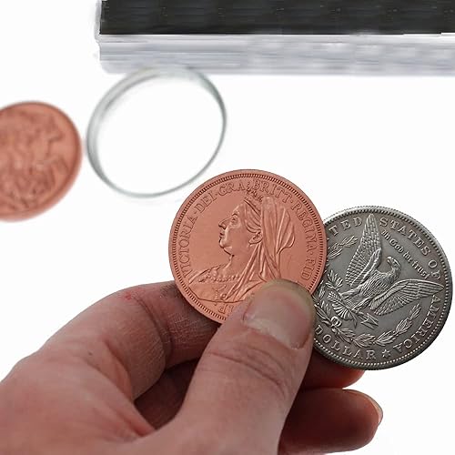 Miniatura 3 de ZQION Scotch & Soda de Oliver Magic (Morgan Dollar y Queen Victoria Ancient Moneda) Trucos de magia Moneda Gimmick Accesorios de Magia