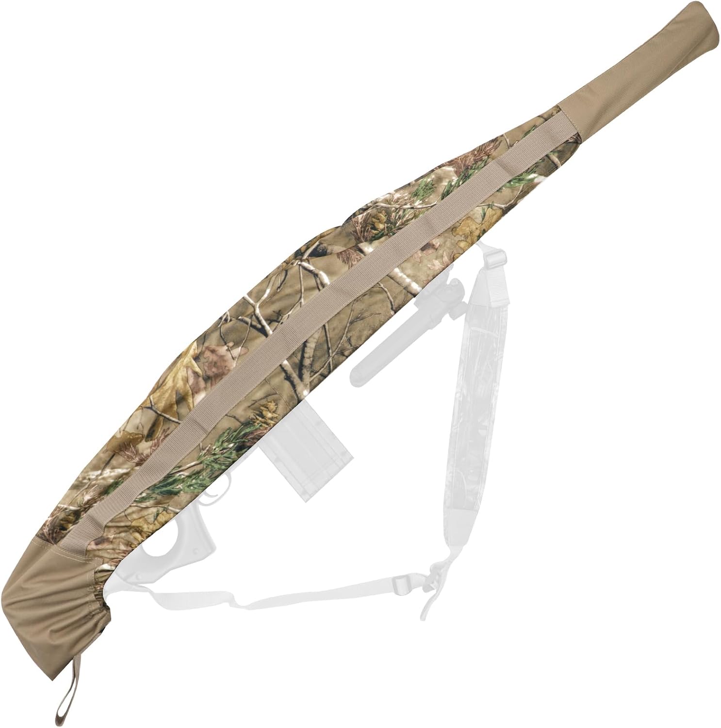 48" Camo Gun Cover Water-Resistant Rifle Slicker | Water-Resistant, Lightweight, Quick-Release Soft Case, Attached Pouch, For Storage and Transportation