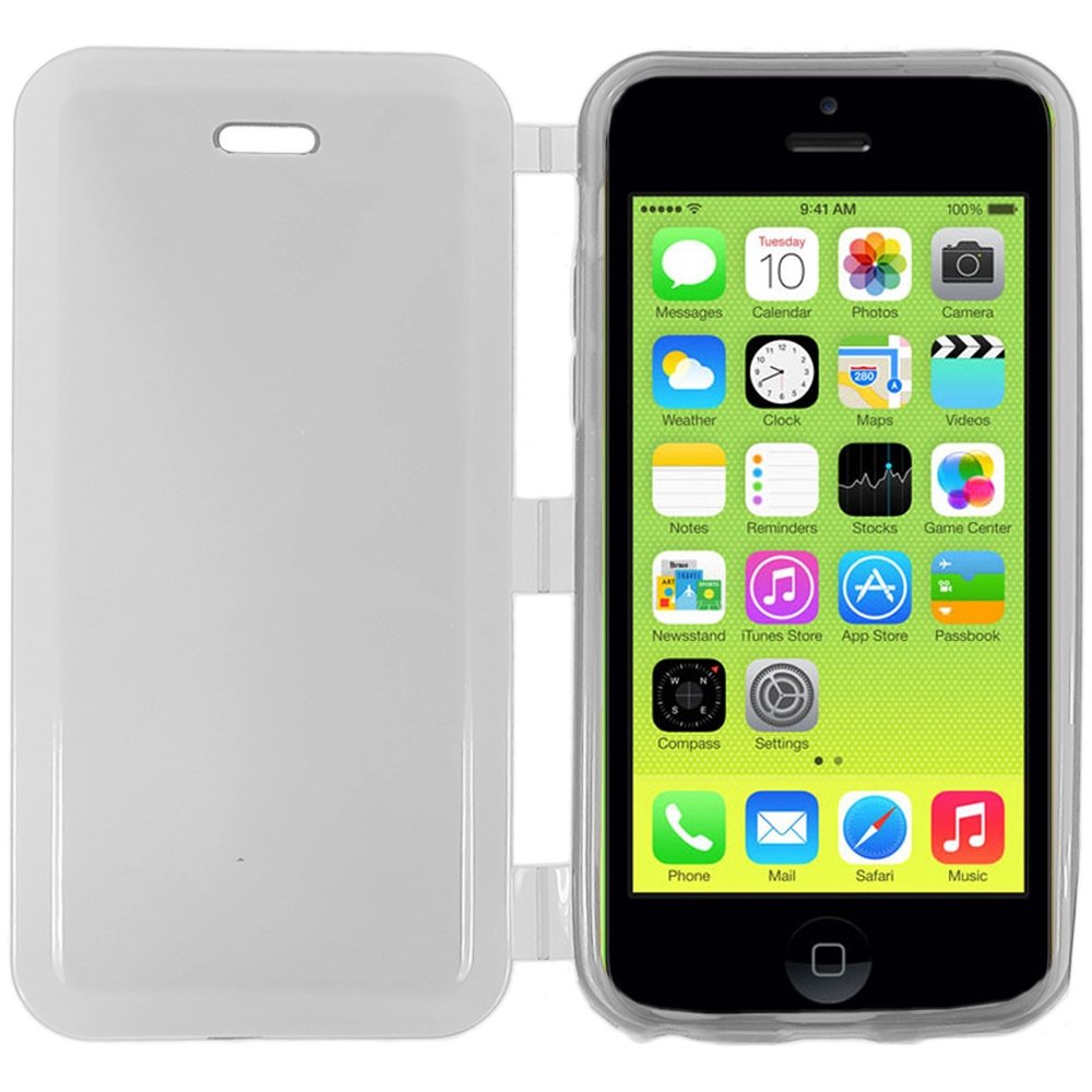ebestStar - Cover Compatibile con iPhone 5C Custodia Silicone Portafoglio Gel TPU, Protezione Anti Shock AntiGraffio, Trasparente +Pellicola Vetro Temperato [Apparecchio: 124.4x59.2x9mm 4.0