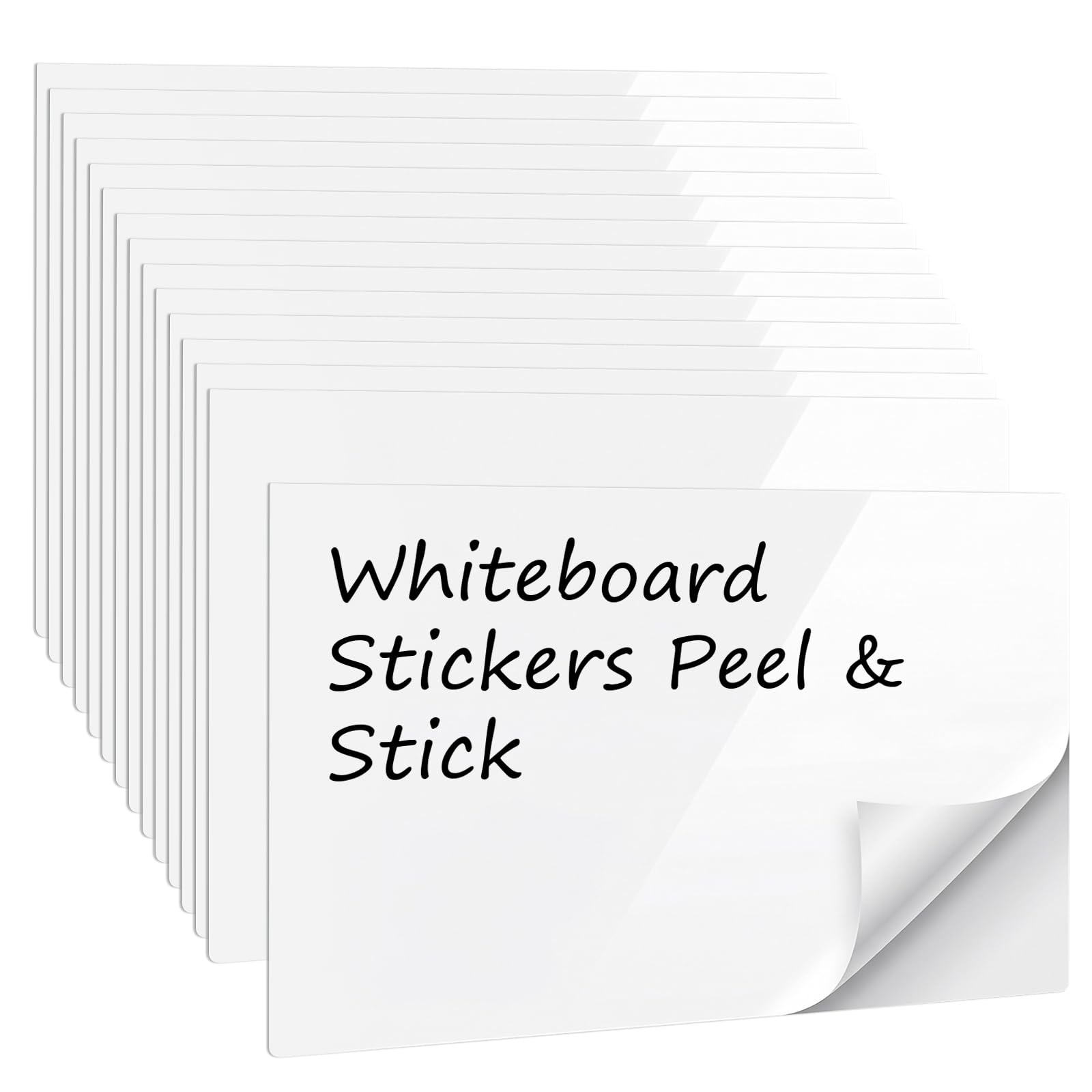 Hounyou 15 Pcs Whiteboard Paper for Walls, Self-Adhesive Dry Erase Whiteboard Sticker for Home School Office