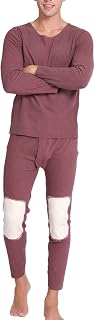 G&F Thermal Underwear Set Men's Warm Tops & Bottoms Breathable Winter Large Size 3XL-8XL (Color : Red, Size : 8XL)