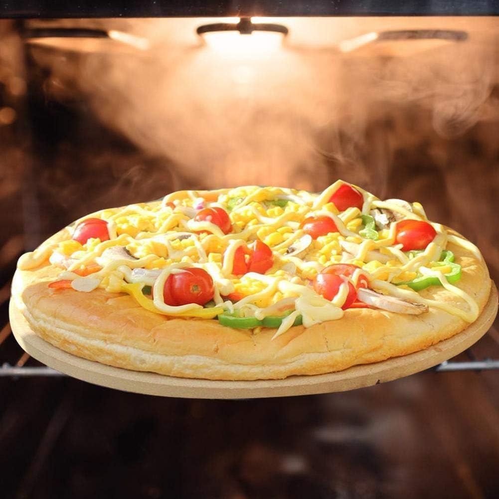 Pietra per pizza, pietra rotonda resistente in cordierite, strumenti da forno (36 cm)