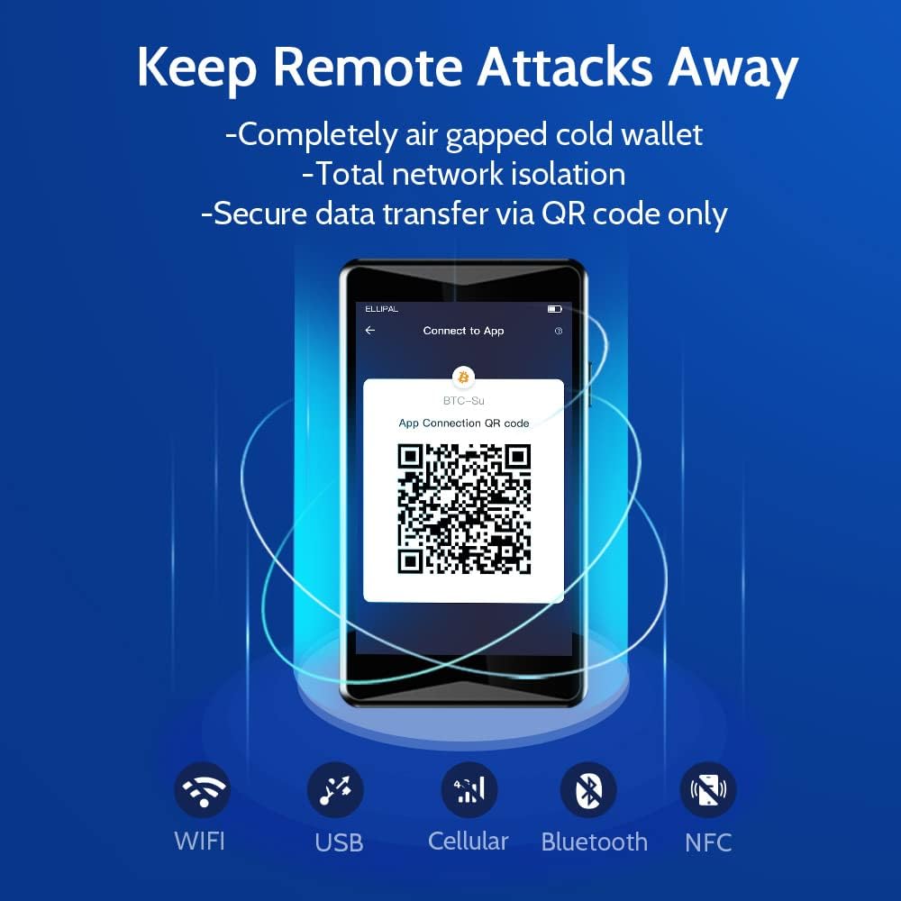 Amazon Crazy 🔥 Deals ELLIPAL Cryptocurrency Hardware Wallet - Cold Wallet Titan, Multi-Currency&Token Support, Anti-Disassembly&Tampering, Internet Isolated, Easy Exchange& Trade, Support BTC Xrp ETH Usdt TRX Dash DGB