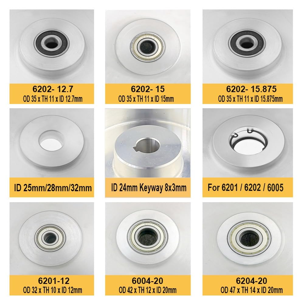 200 * 75 mm gezahntes Gummi-Kontaktrad, dynamisch ausgewuchtetes Riemenschleifer-Rückstand-Leitrad(Medium 70A,6004 installed 20)