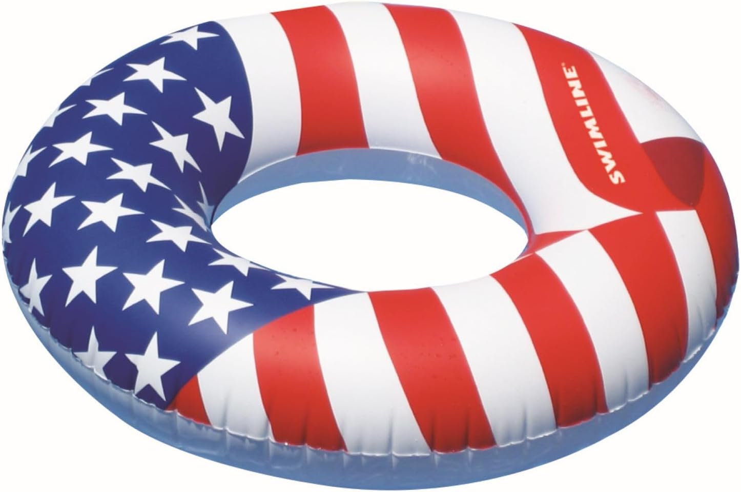 American Flag Inflatable Swimming Pool Inner Tube - 36" - Red and White