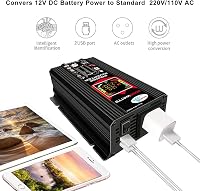 Iriisy 6000W Autós Feszültségátalakító 12V 220V Inverter 2 USB Porttal Lakóautóhoz Hűtőszekrényhez Számítógéphez 3