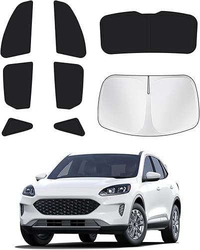 Miniatura 1 de Parasoles para parabrisas Ford Escape 2020-2024 2025, kit de cubierta de parasol para ventana lateral y trasera, protección de privacidad, mantiene