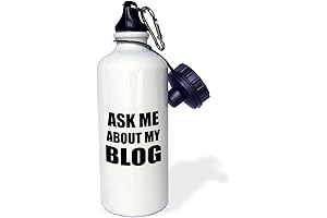 3dRose Sports Water Bottle: "Ask Me About My Blog"