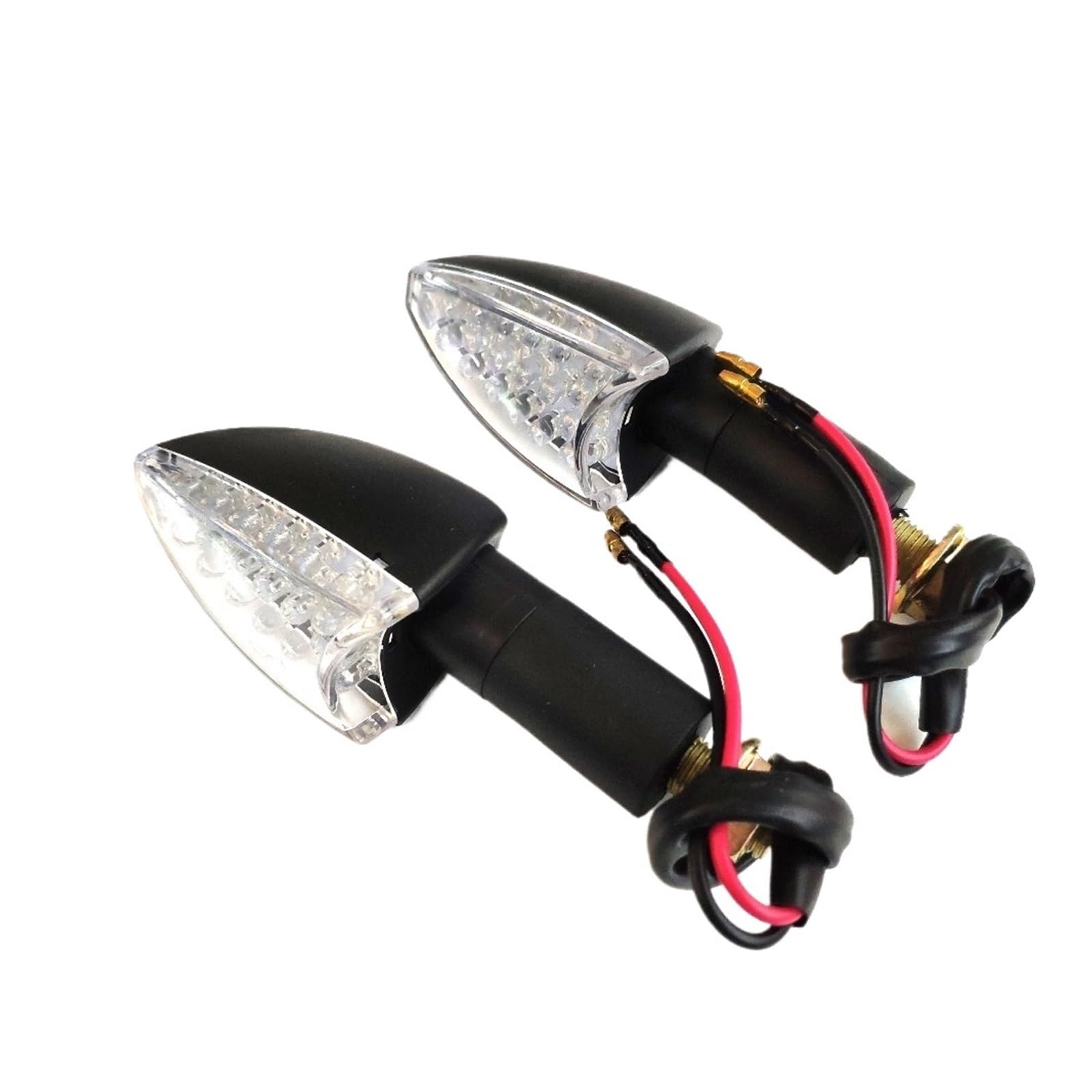 PBCGTFHJK 2Pcs Motorcycle Light Heart shape Tail Flasher Turn Brake Lamp Lighting Amber Light L-ed Flicker Bendable