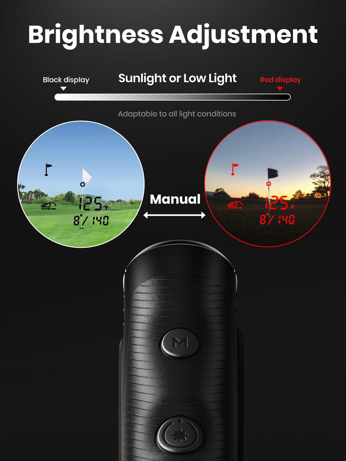 Amazon.co.jp: ACEGMET ゴルフレーザー距離計 PFS5 黒赤表示 デュアル