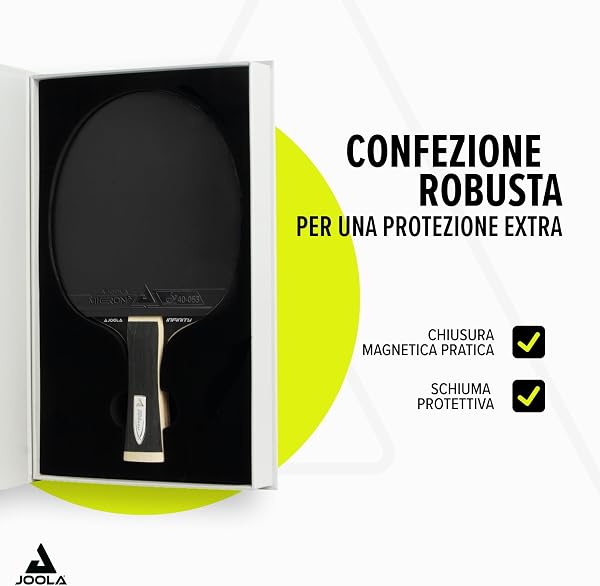 JOOLA White Infinity – Racchetta da Ping Pong Professionale con Confezione Magnetica - 5