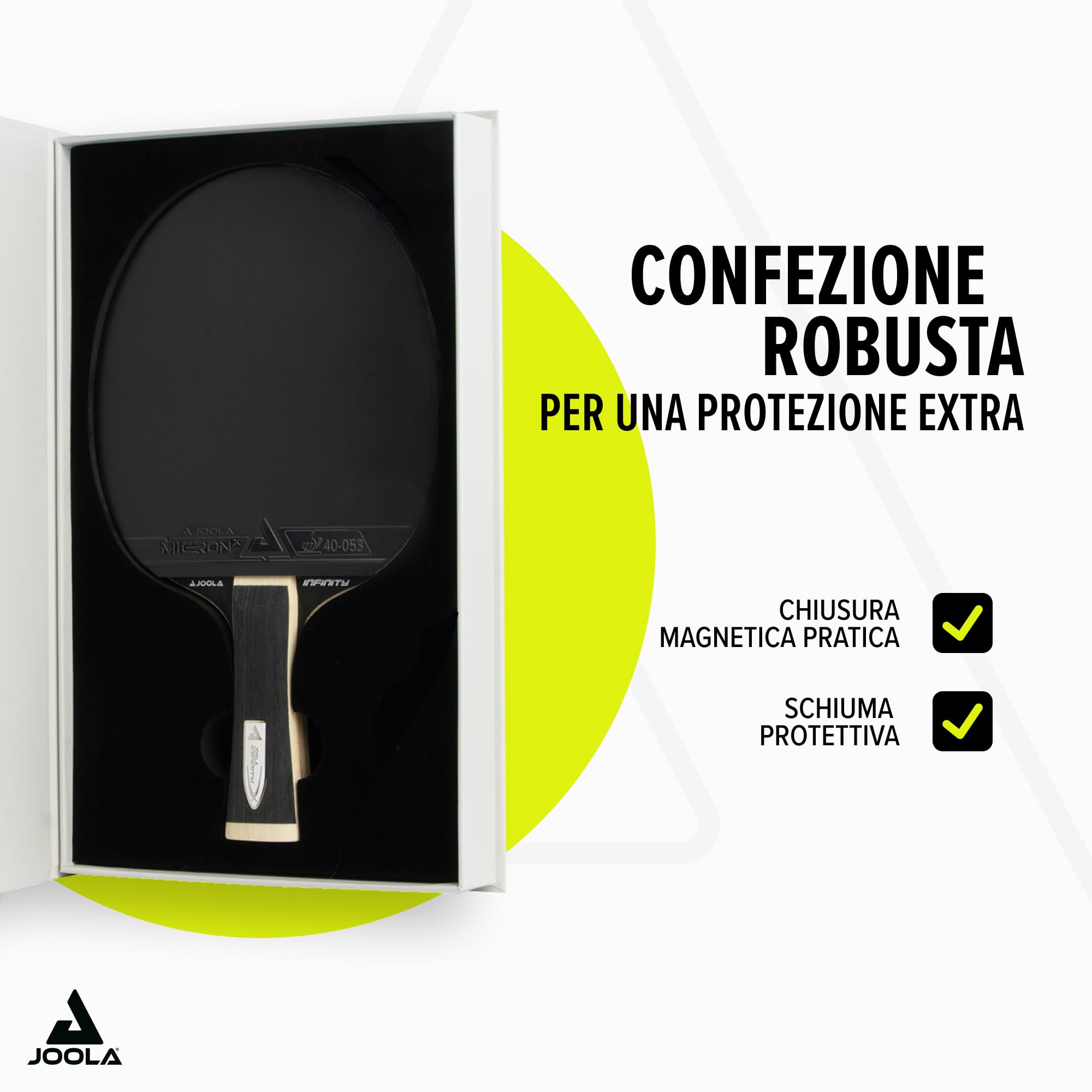 JOOLA White Infinity – Racchetta da Ping Pong Professionale con Confezione Magnetica - 5
