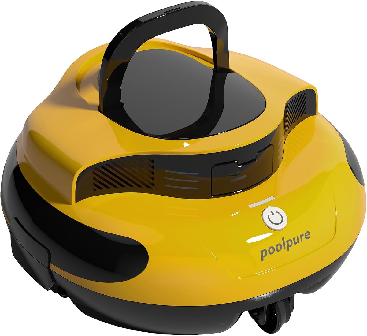 POOLPURE Pool Robot Lasts 100 Minutes, Self-Parking, Dual-Motor, IPX8 Waterproof, LED Indicators, Wireless Pool Robot with Battery, Ideal for Above/In-Ground Flat Pools up to 100 m²，Orange