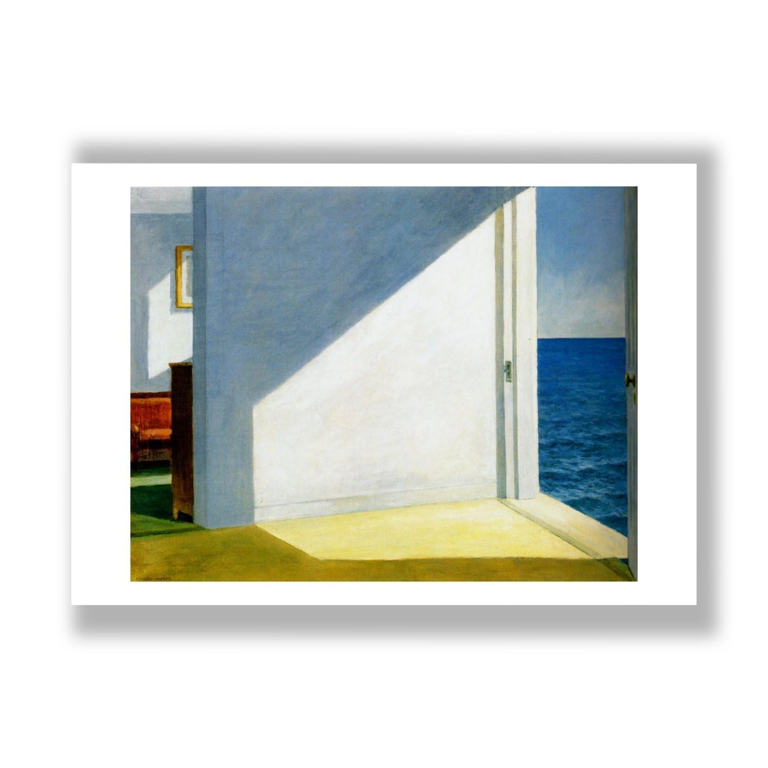 Edward Hopper Rooms by the Sea impression d'art mate format medium par Spiffing Prints