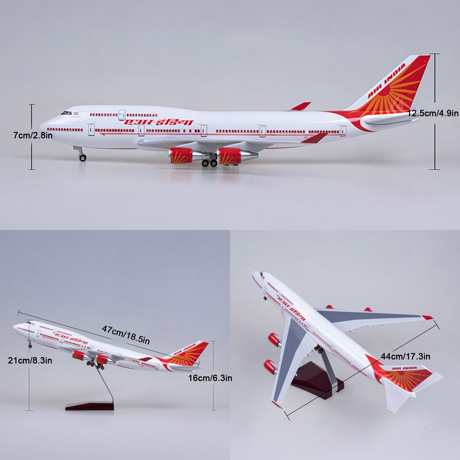 Amazon.co.jp: 18.5 インチ 1:150 スケールモデル飛行機エアインディア