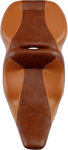 Miniatura 7 de TCT-MOTORPARTS Cojín de asiento del conductor y del pasajero para Harley Touring Electra Glide Ultra Classic Standard FLHTC 1997-2007 Marrón+Café