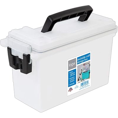 Logix 12535 Translucent Craft Organizer, Art Supply Organizer and Storage, Lockable School Supplies Organization, Moisture Resistant, Made in USA