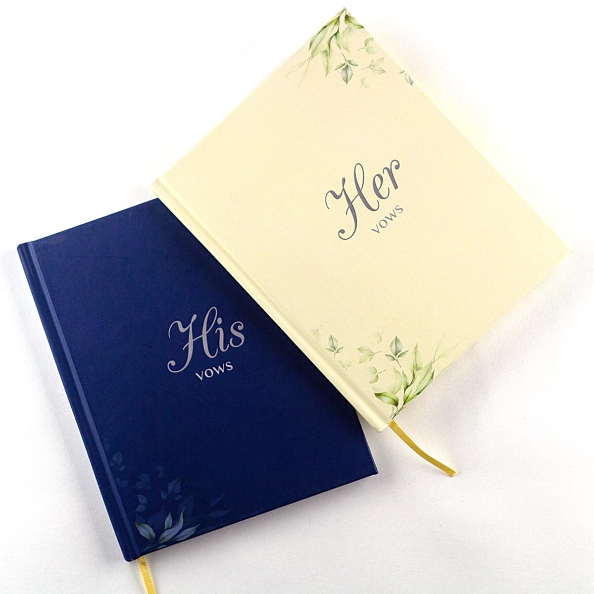 Livre de vœux à couverture rigide haut de gamme : le duo de mariage classique