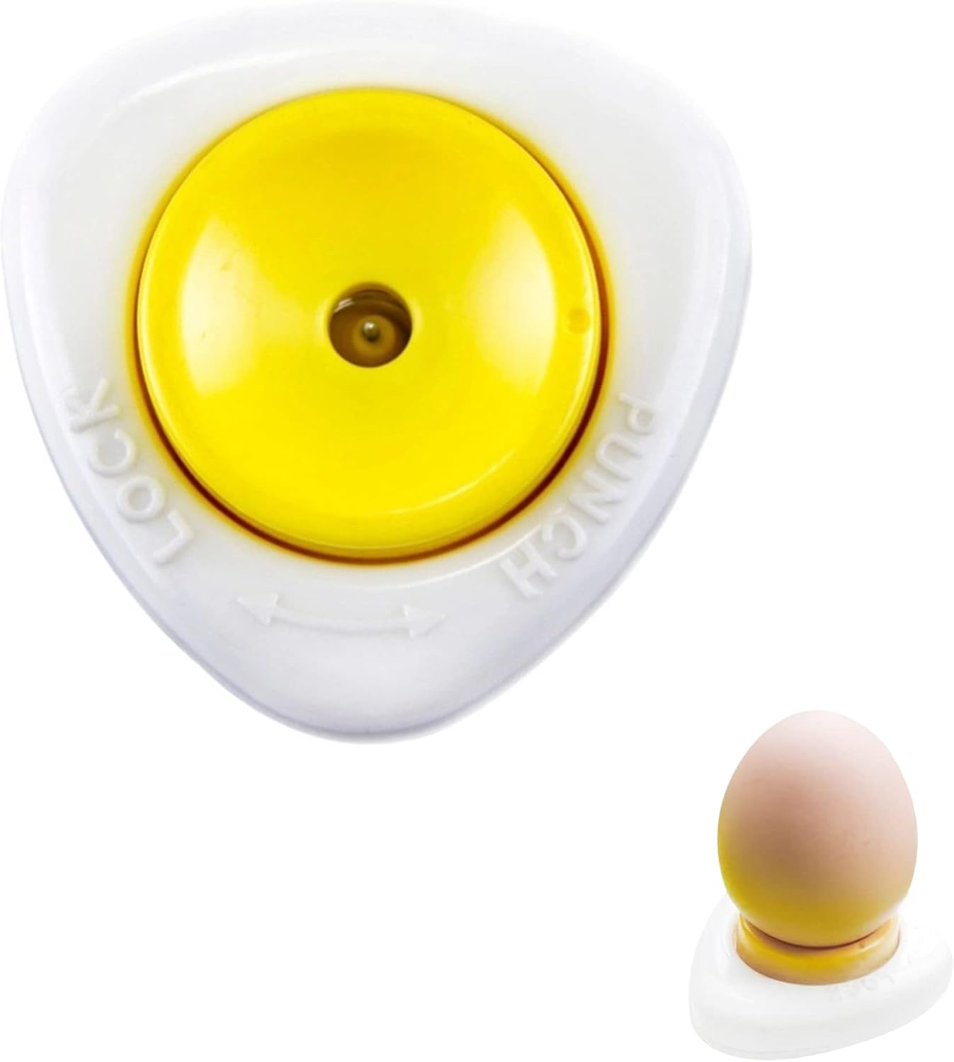 Fitn Beau 1PCS Plastic Yellow Egg Piercer, Compact Egg Pricker, Semi