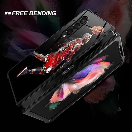Miniatura 6 de Funda compatible con Galaxy Z fold 3 5G, Jugador de baloncesto 38 Galaxy Z Fold 3 5G, patrón para niños y hombres, funda de TPU suave a prueba de