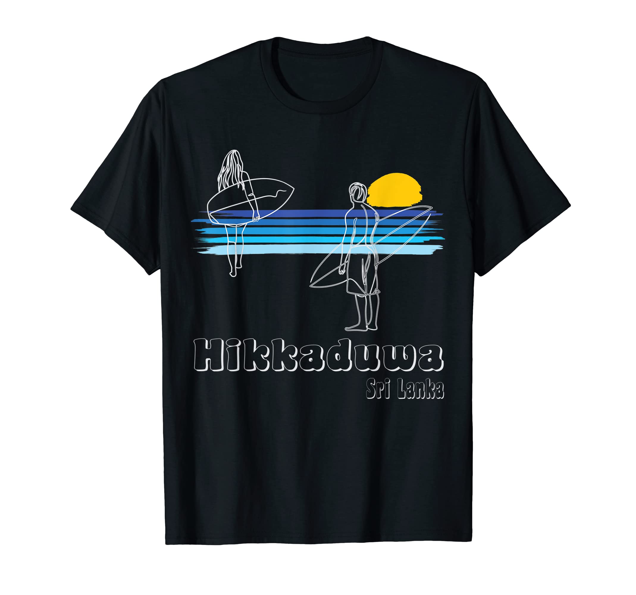 Hikkaduwa Sri Lanka, Surfing Beach Surf Guy Girl T-Shirt