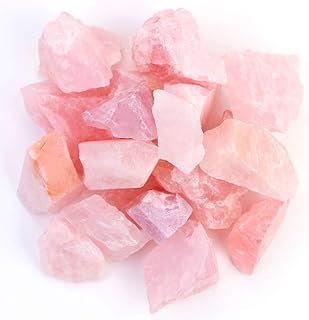 2lb/950g Rough Natural Rose Quartz Crystal Raw Stone Gemstone Crystal Rock for Cabbing,Tumbling,Cutting,Polishing,Lapidary,Wire Wrapping,Healing Reiki,Jewelry Making,Home Decoration(Pink)