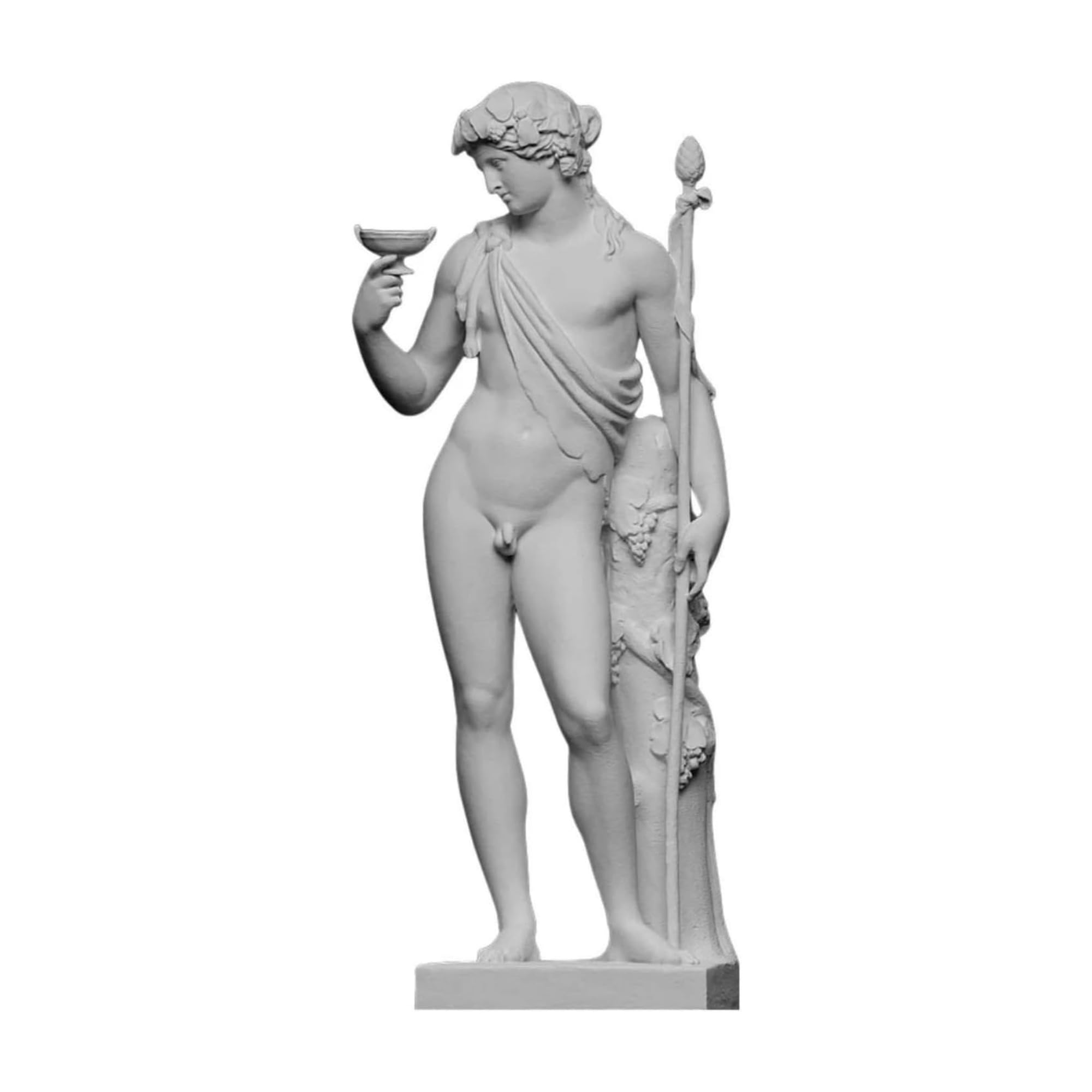 Dadart White Bacchus Dionysus Alabaster Statue Greek God Of Wine Sculpture