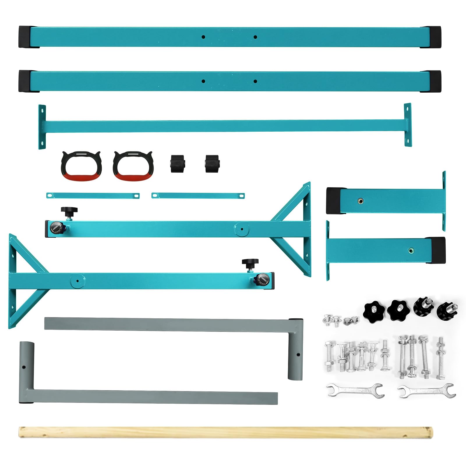 FBSPORT Barra de Gimnasia para Niños Barra Horizontal de Gimnasia con 13 Altura Ajustable de Barra de Entrenamiento con Anillos de Gimnasia Barra de Entrenamiento de Gimnasia expandible Junior Verde