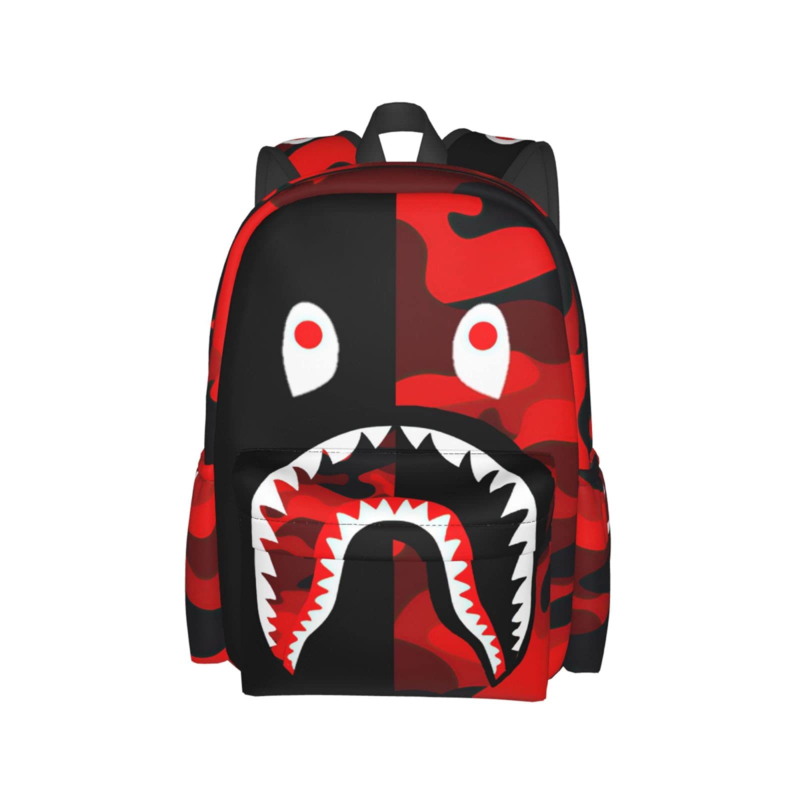 Backpack Shark Teeth Camo Backpacks Travel Laptop Daypack Big Capacity Bookbag Fashion Durable for Men and Women