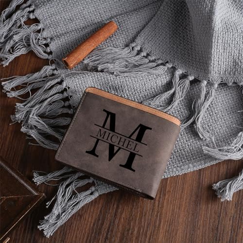 Lovejewelry Customized Wallets for Men Engraved Leather Photo Wallet for Dad Son (style 4), Medium4