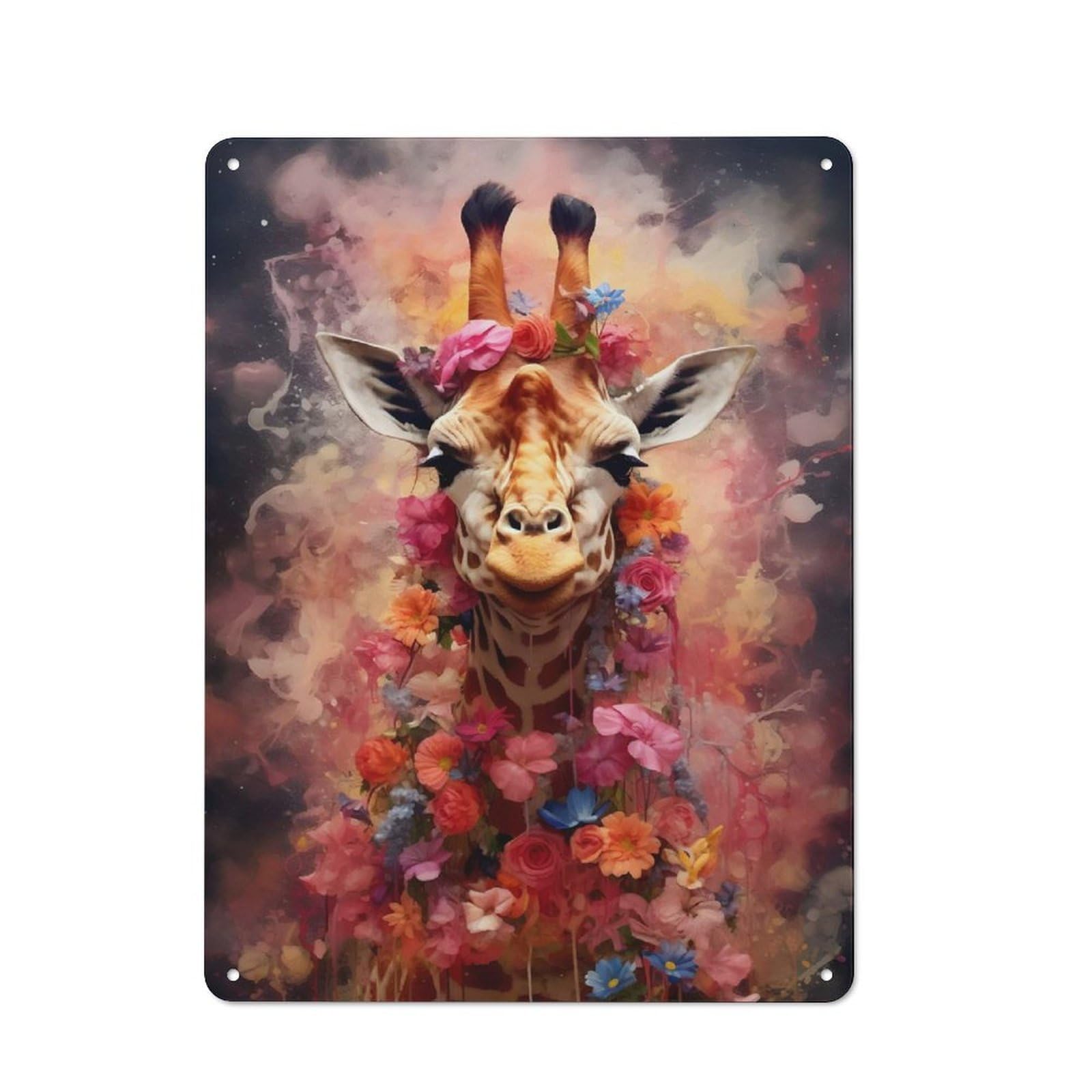 Junmoney Style-10 Tall Beaute Retro Tin Wall Plaque 40X30cm For Home Office Or Studio, For Cooler-Month Interiors With Retro Character