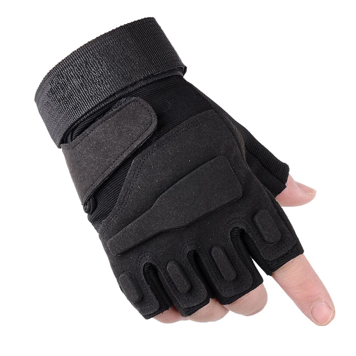 Mipcase De Cyclisme Demi-Doigts Mitaines De Vélo De Sport The Mitten De Mode Noir