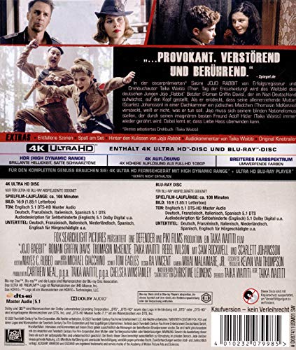 Jojo Rabbit – 4K Blu-ray (UHD + Blu-ray Disc)