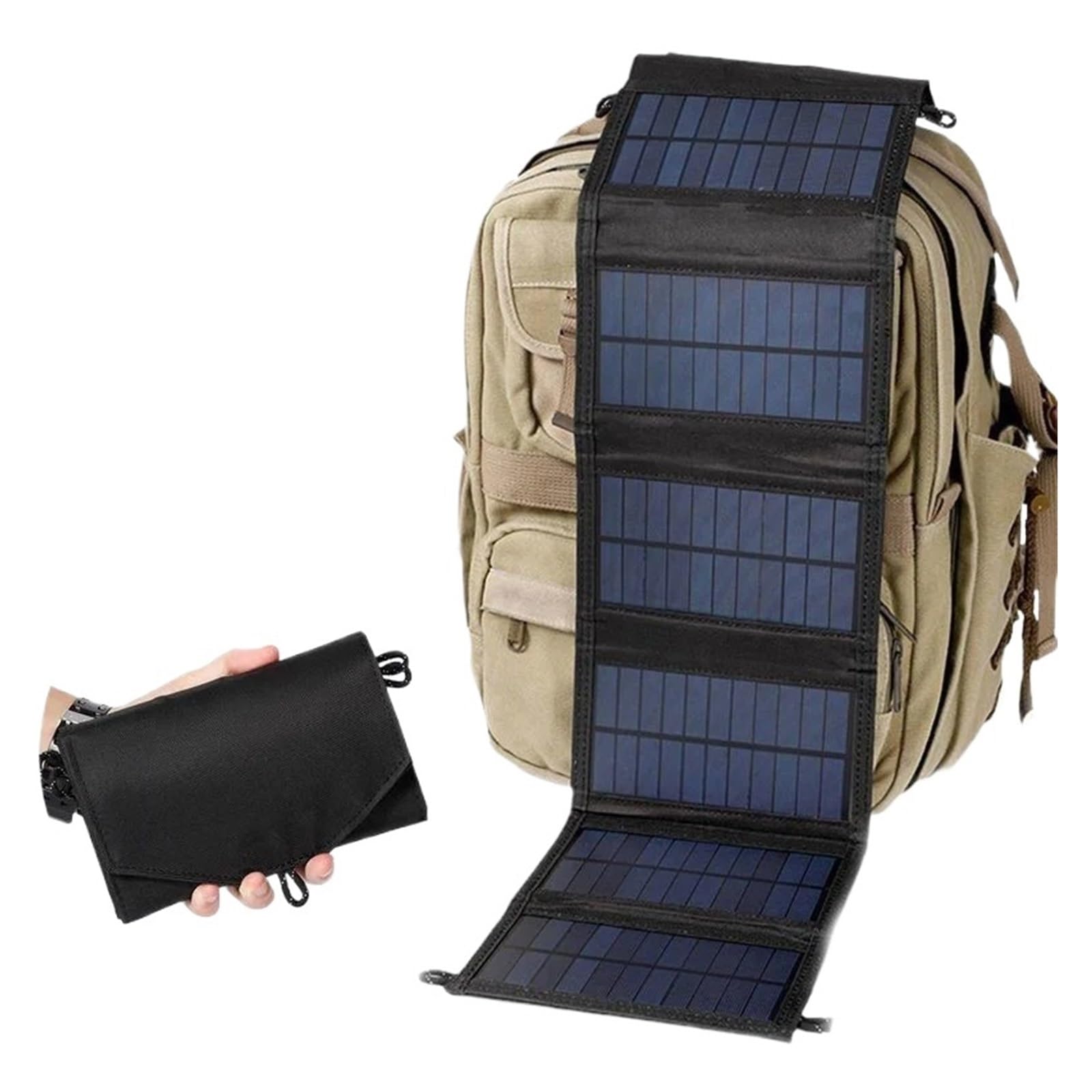 Caricatore Portatile Pieghevole For Pannello Solare In Polisilicio USB 5 V CC