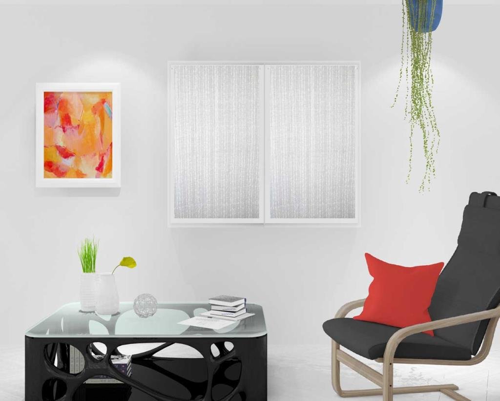 Soleil d 'Ocre Maelis Pair of Brise Bise, Polyester, white, 45x90 cm