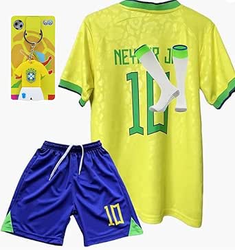 Kids Brazil Football Kit 2025 - Christ the Redeemer Yellow Set