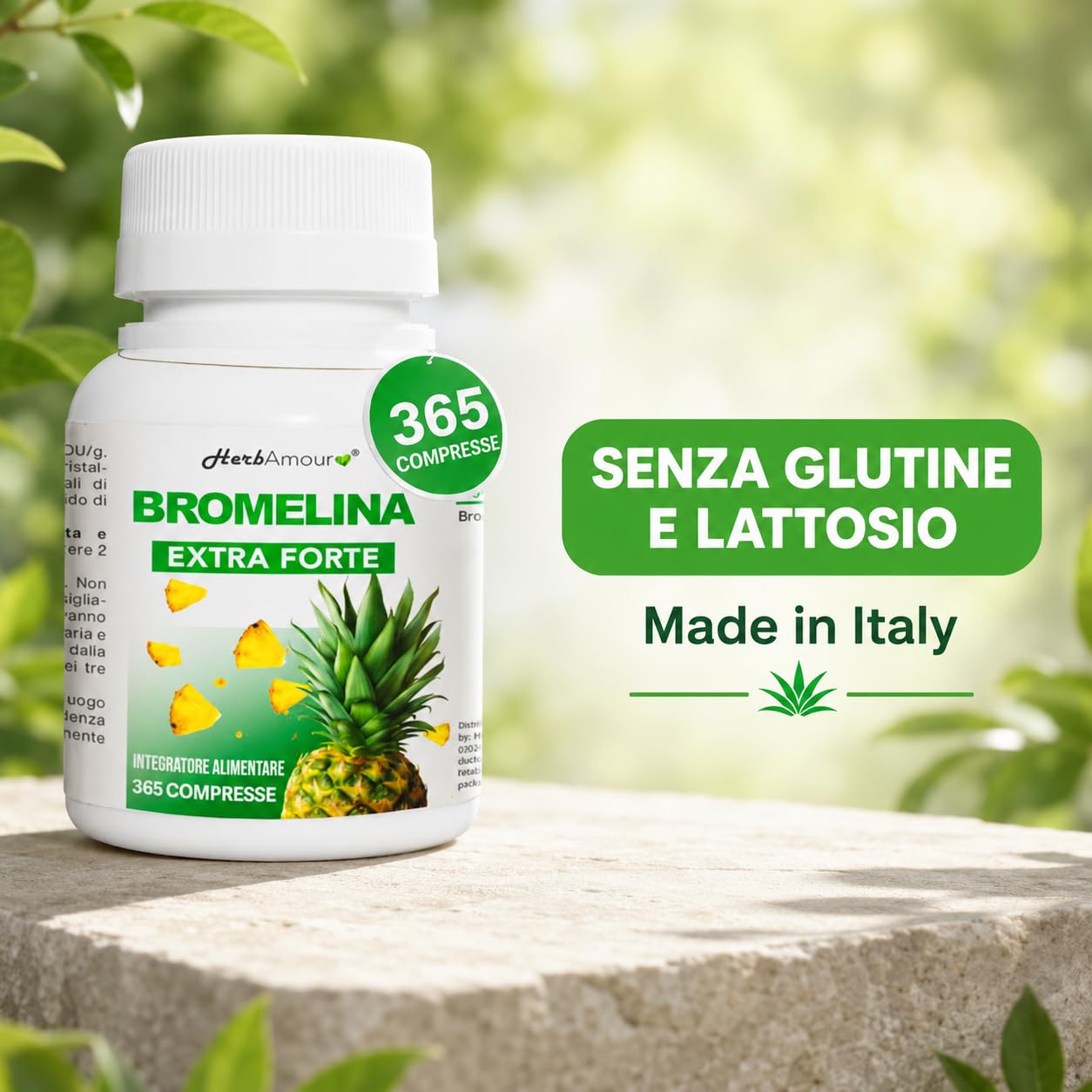 BROMELINA | 365 Compresse | Integratore Alimentare A Base Di Bromelina