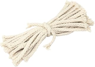 18 Pcs 1/4" Round Oil Lamp Wicks - Cotton Braided Lamp Wicks, Alcohol Oil Lamp Braided Cotton Replacement, Wicks for Oil Lamps