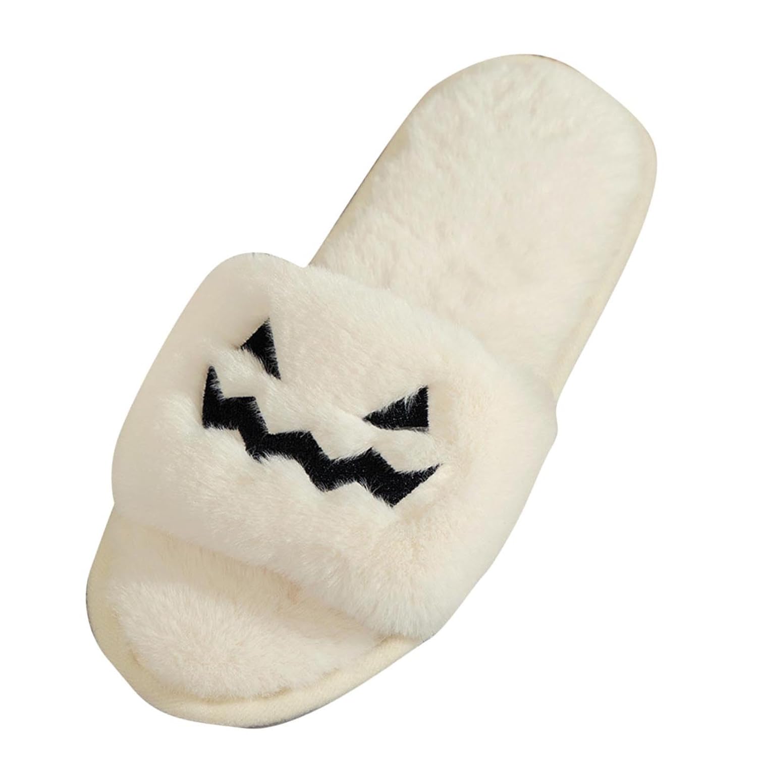 Unisex Winter Fuzzy Slippers Non Slip Sole Indoor Outdoor Couple House Shoes Soft Comfortable Warm Footwear