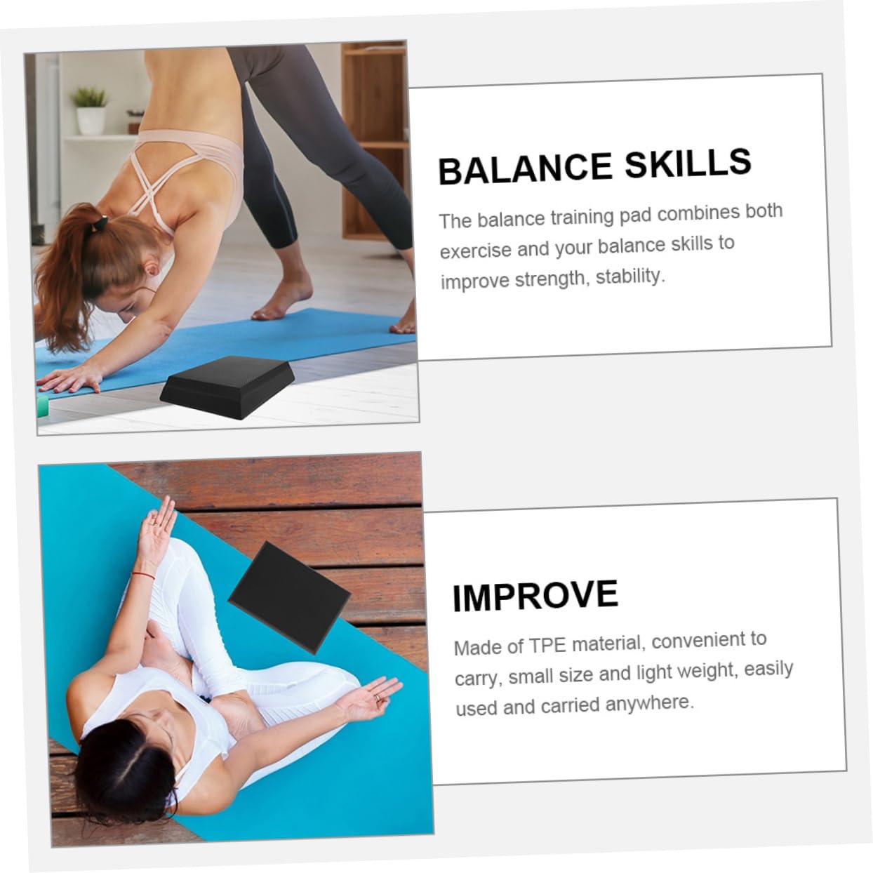 LIOOBO 1 Pair Yoga Support Mat Professional Yoga Knee Pad Anti