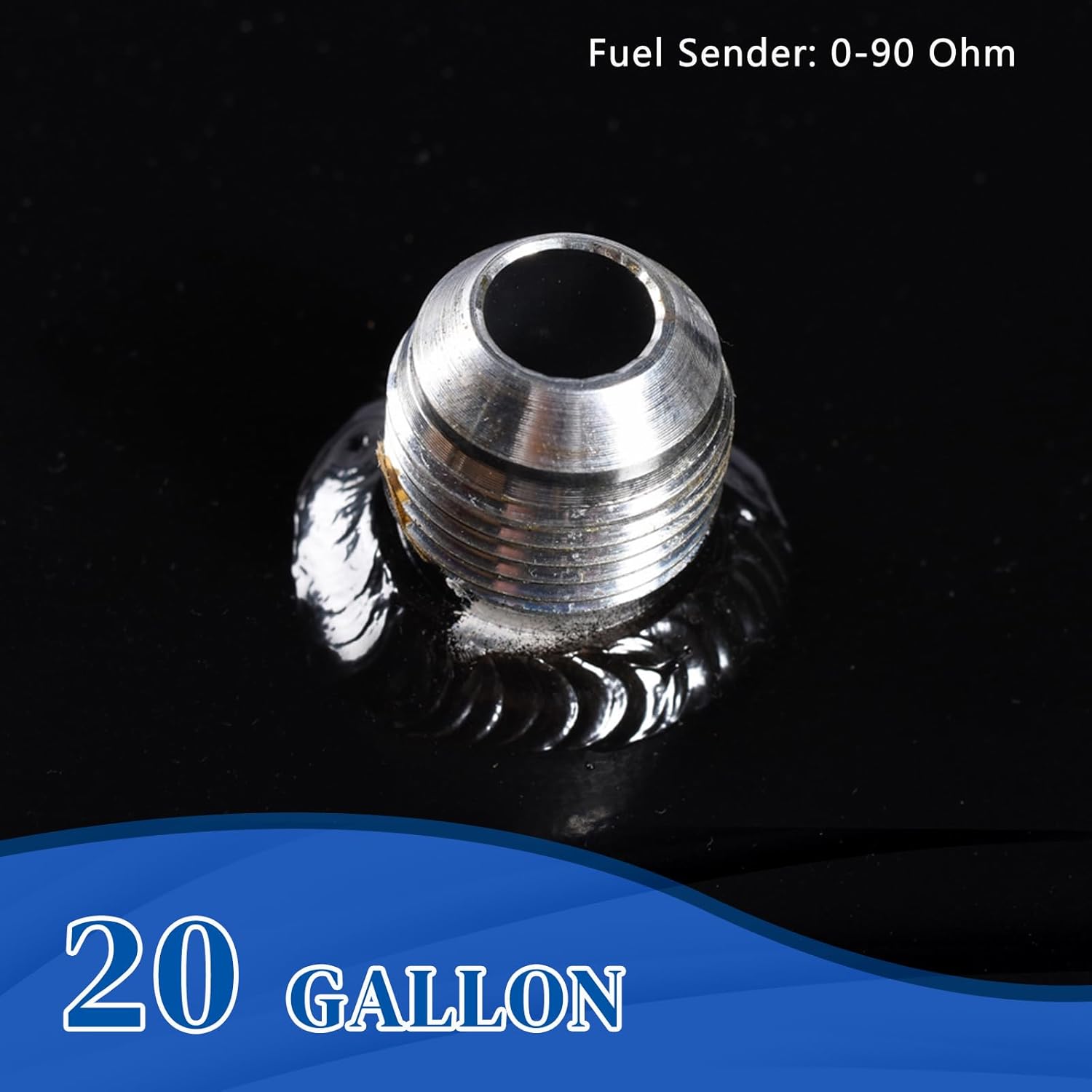 20 Gallon Fuel Cell Fuel Tank 80L Universal Aluminum Racing Street Drift Strip Fuel Gas Tank with Level Sensor - Black