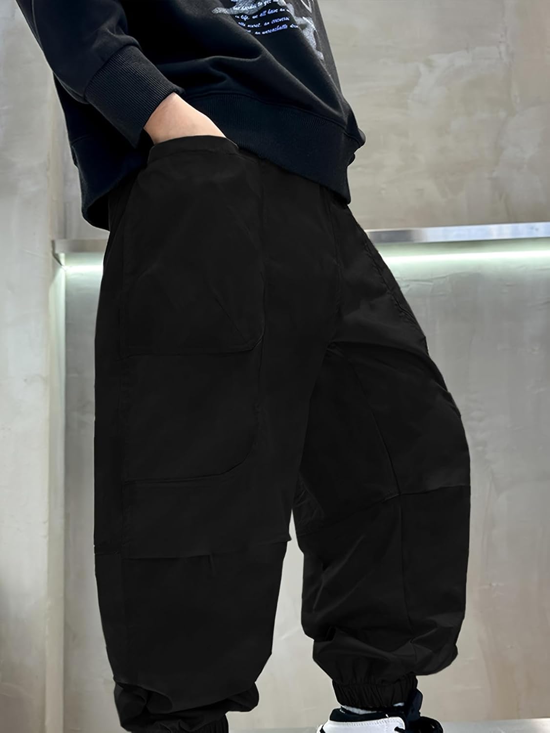 AOWKULAE Boys Casual Cargo Pants for Kids 5-14 Years - Image 3