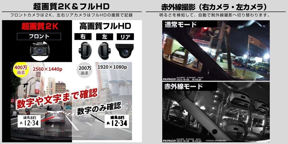 Amazon | 4カメラ ドライブレコーダー GoSafe 640GE GS640GE-64GB 前後