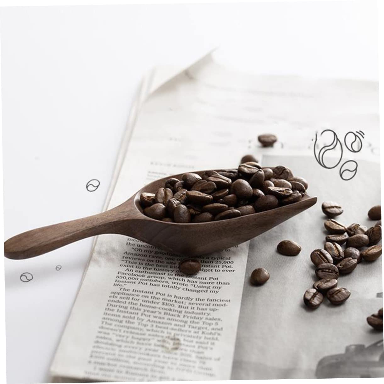 YARNOW 3piezas Cuchara De Madera Multipropósito Para Café y Granos Utensilio Práctico Para Cocina Para Medir y Servir Fácil De Limpiar y Almacenar Para Viajes y Uso Diario