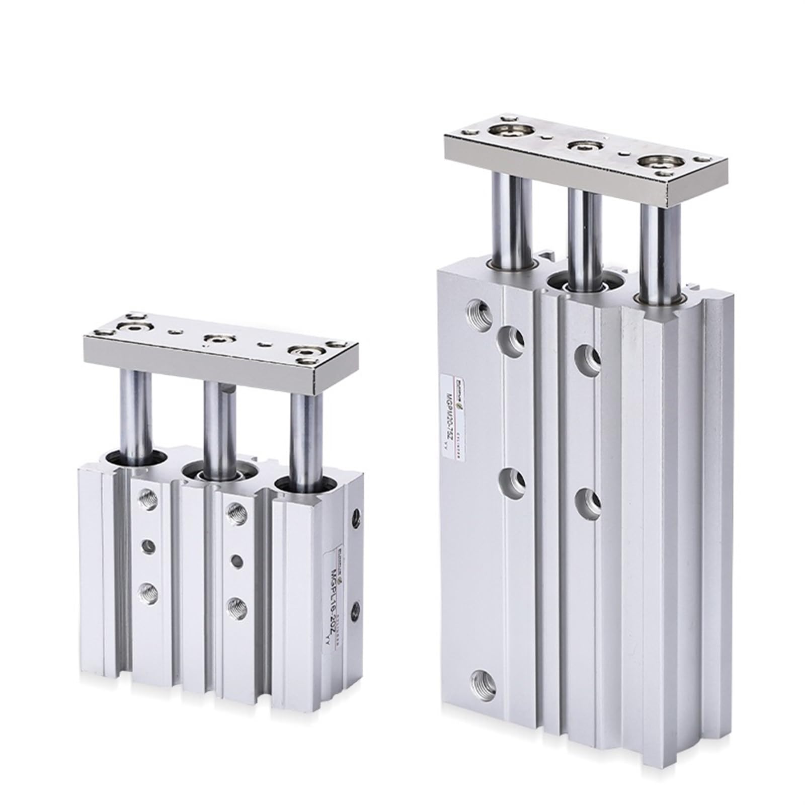 Vérin pneumatique compact à guidage anti-flexion Alésage 12mm Course 20mm sans jeu